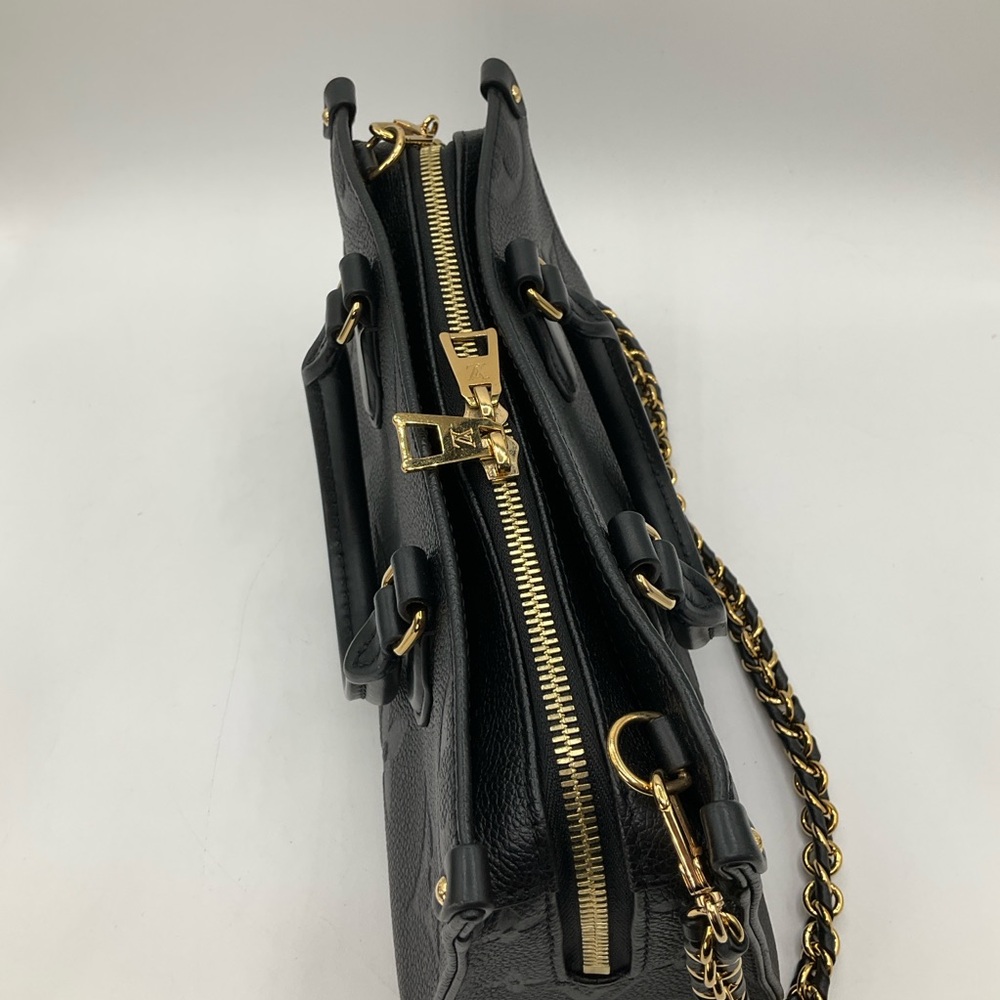 Louis Vuitton On The Go East West Monogram Black Leather Tote Bag Purse - Picture 7 of 14